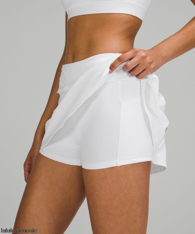 Lululemon Damen DELULU379 | Lululemon Deutschland Weißer Pace Rivale Rock Mit Mittlerer Leibhöhe